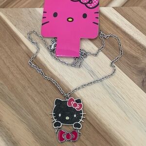 Hello Kitty Sanrio black Kitty necklace NWT